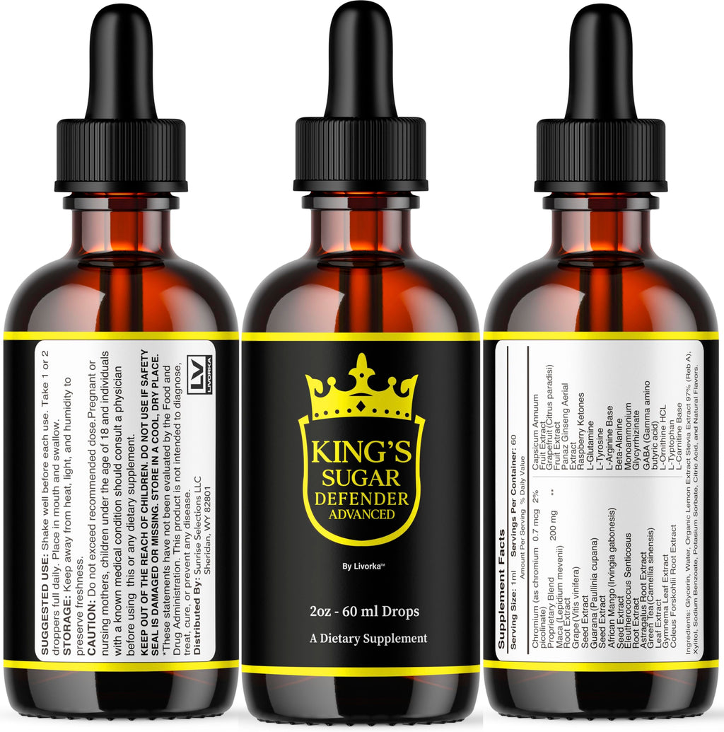 Kings Sugar Defender Drops – Official KingSugar Liquid Formula (1 Month)