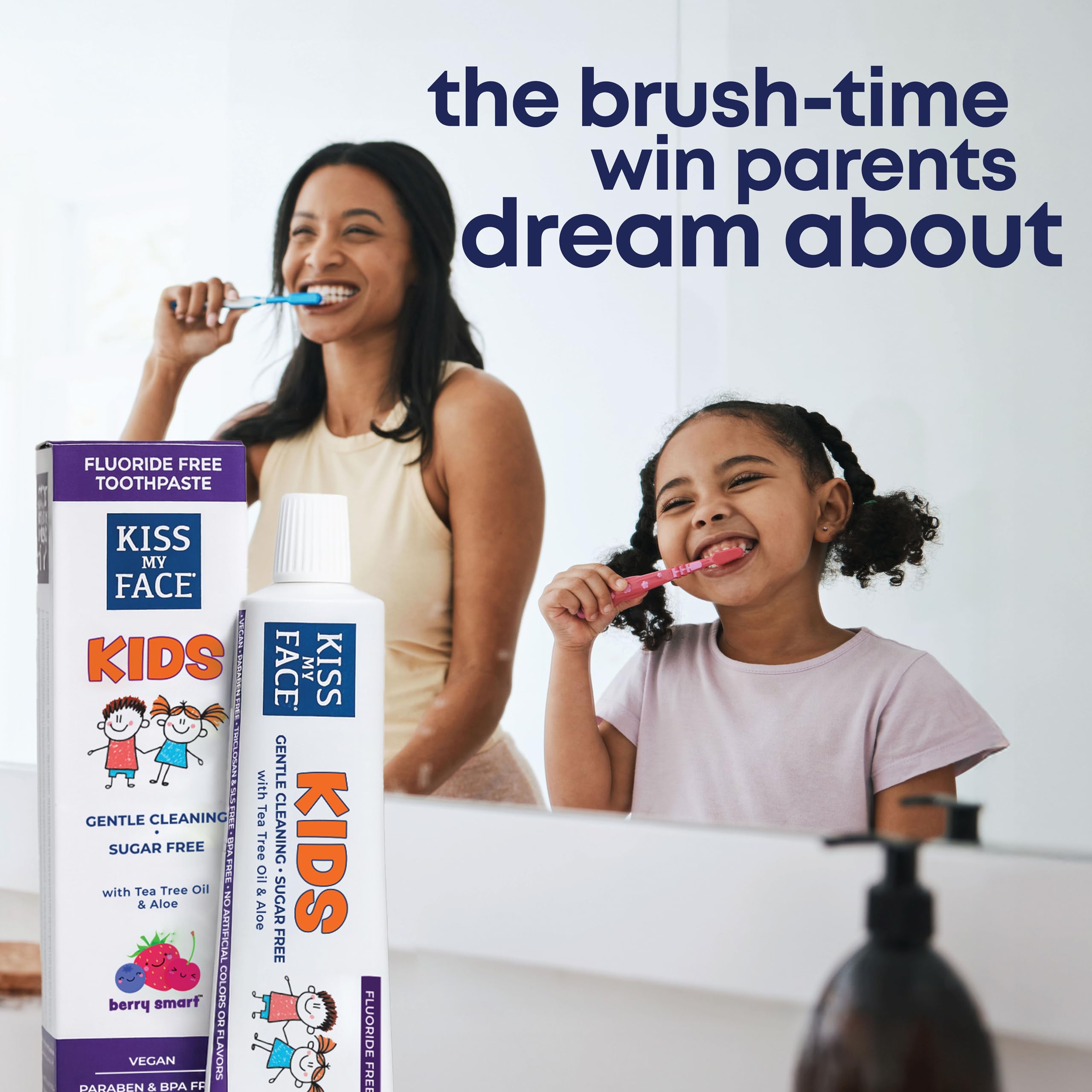 Kiss My Face Kids Toothpaste – Fluoride-Free Berry Flavor, Vegan, 4 oz