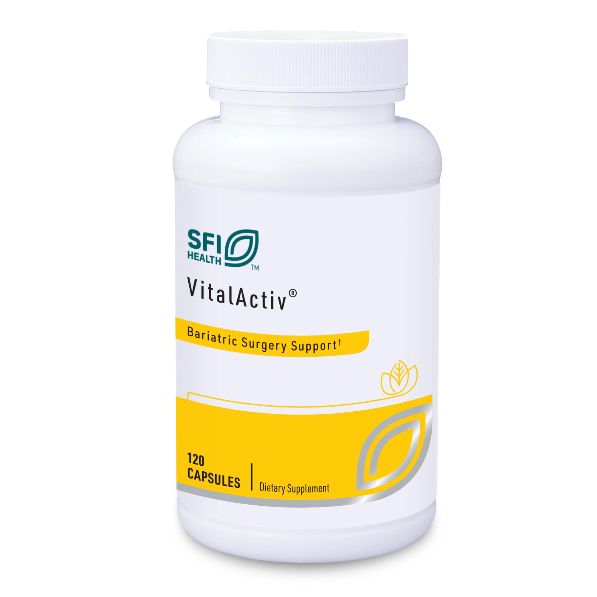 Klaire Labs SFI Health VitalActiv - Bariatric Multivitamin & Mineral Supplement, Hypoallergenic with Active Folate & Chelated Minerals (120 Capsules)