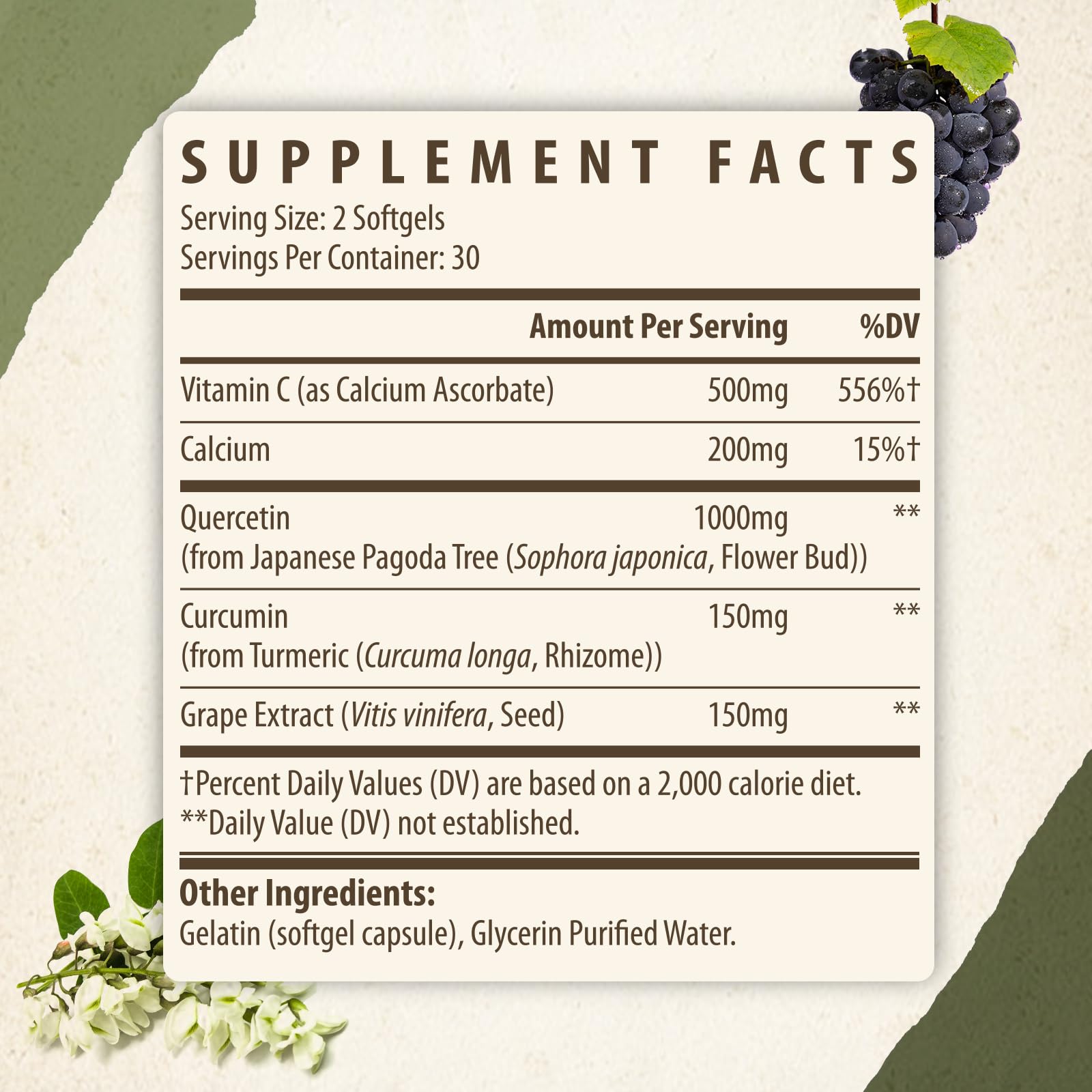 Kynderynl Quercetin 1000mg Softgels – Joint Health & Antioxidant Boost (60 Vegan)