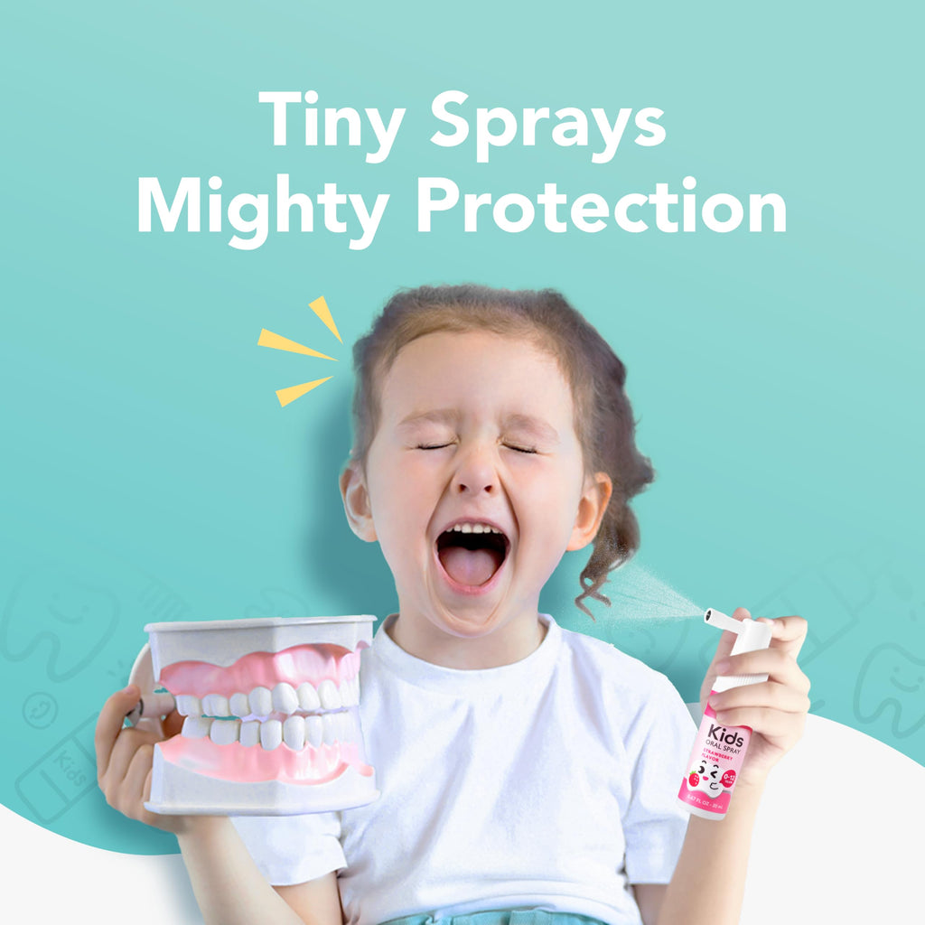 LAB52 Kids Oral Spray - Fluoride-Free Daily Oral Care for Newborns to Preschoolers | Strawberry & Vanilla