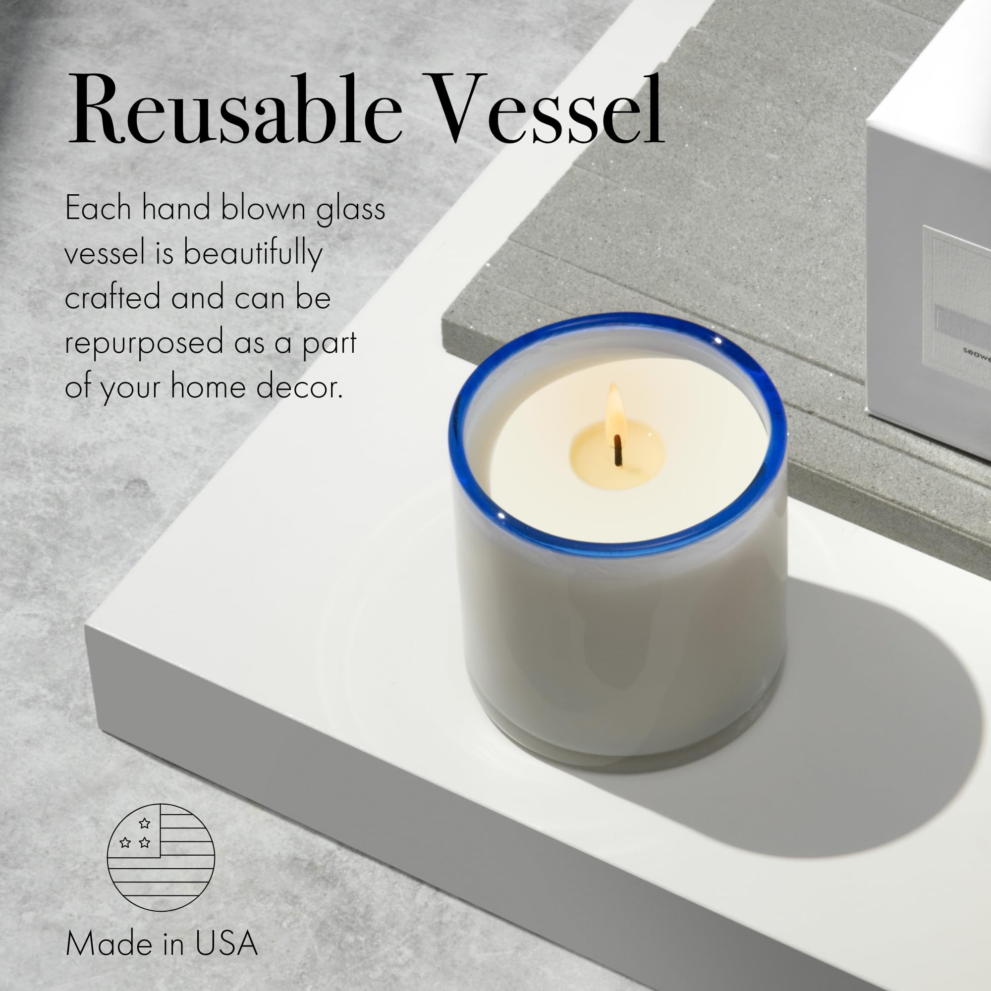 LAFCO New York Signature Candle: Fog & Mist (15.5 oz, 90-Hr Burn) - Made in USA
