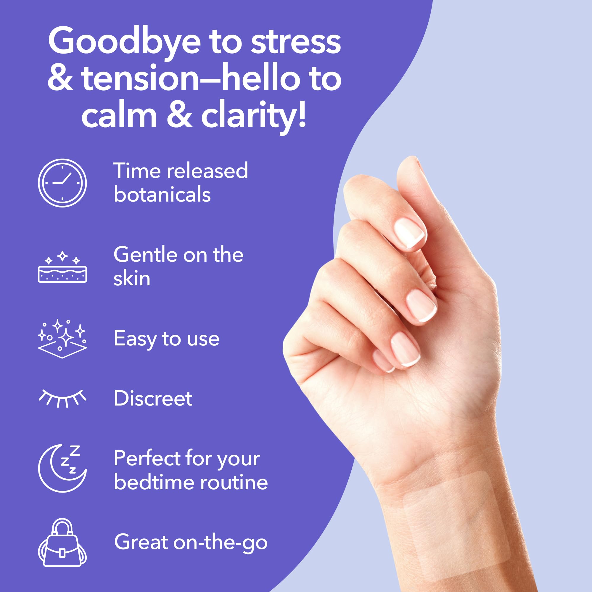 Laki Naturals Relax Patch (Pack of 8) – Natural Plant-Based Stress Relief & Sleep Support