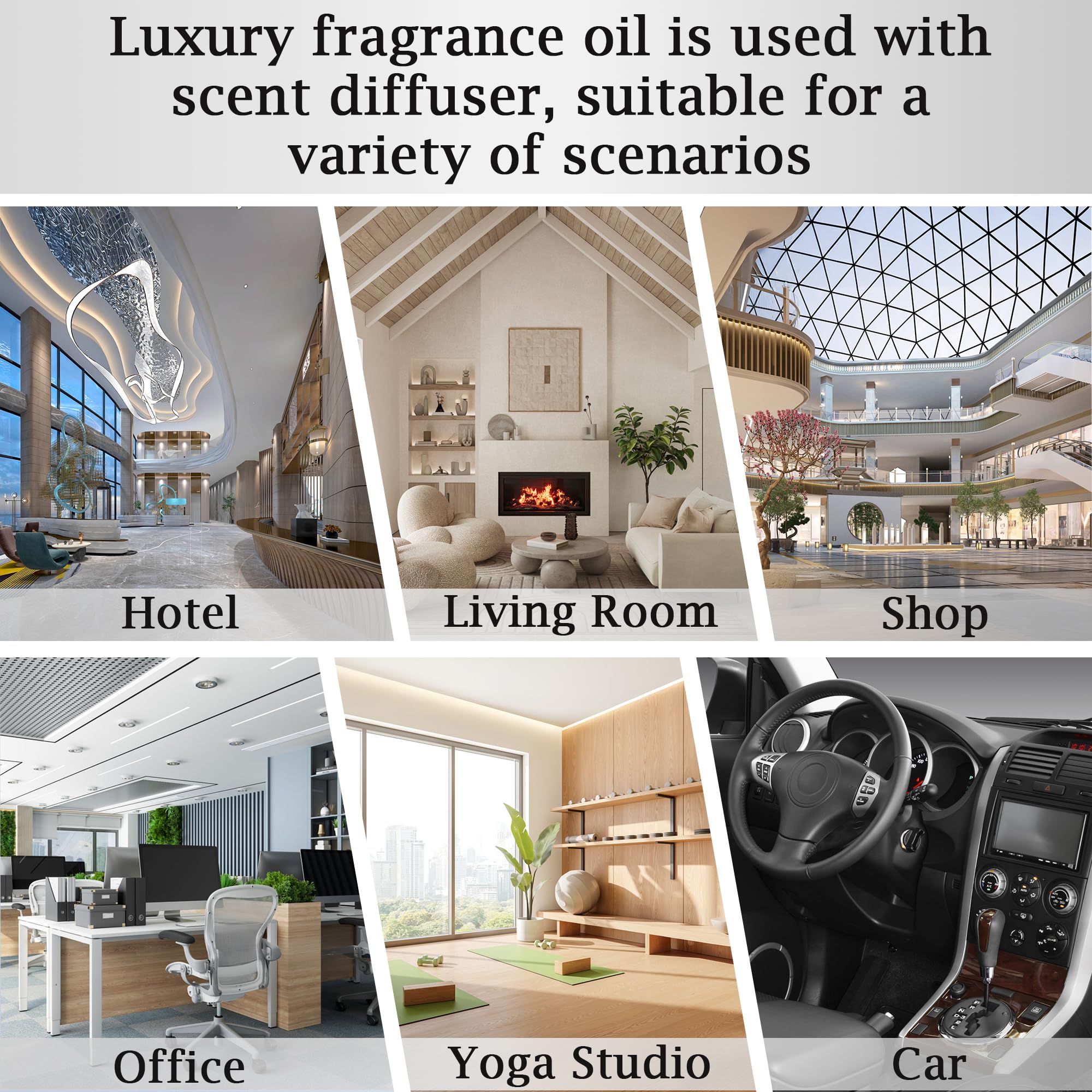 Luxury Hotel Scent Santal Diffuser Refill Kit – 20ml Nano-Formula, Long-Lasting Fragrance for Large Rooms