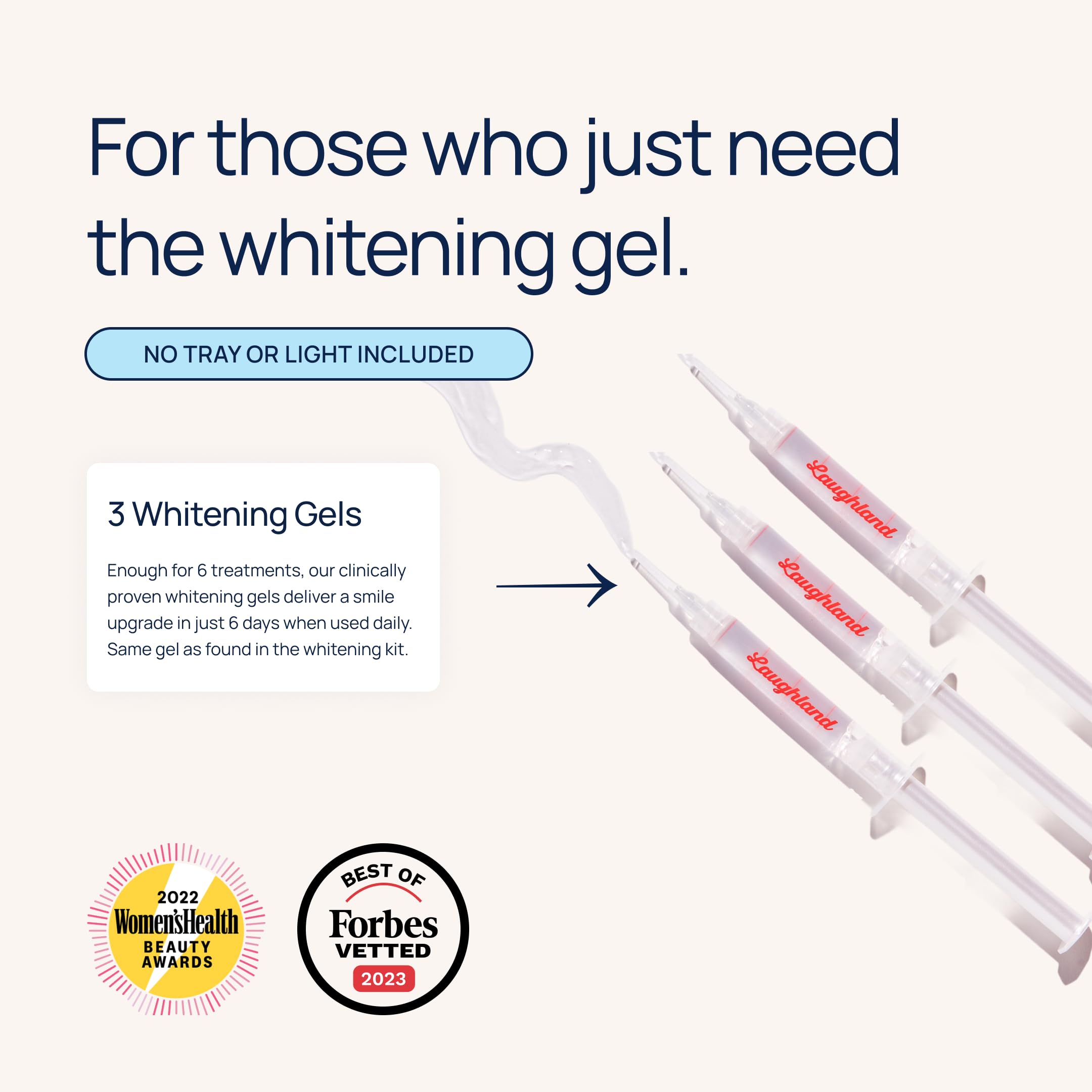 Laughland Super Strength Teeth Whitening Gel 3 Pack – 11% Hydrogen Peroxide, Mint, Glycerin & Aloe | At-Home Dental Care