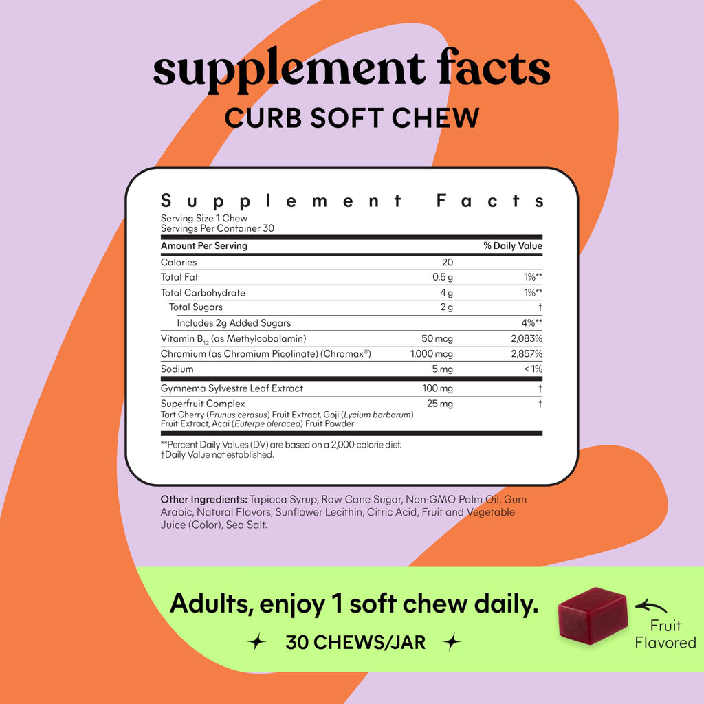 Lemme Curb Cravings Soft Chews – Appetite Control & Metabolism (Mixed Berry)