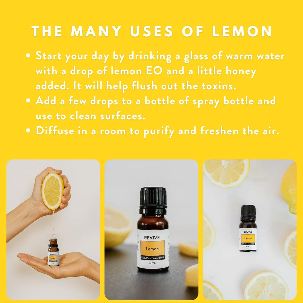 Lemon Essential Oil 120mL – Revive Essential Oils, 100% Pure Therapeutic Grade