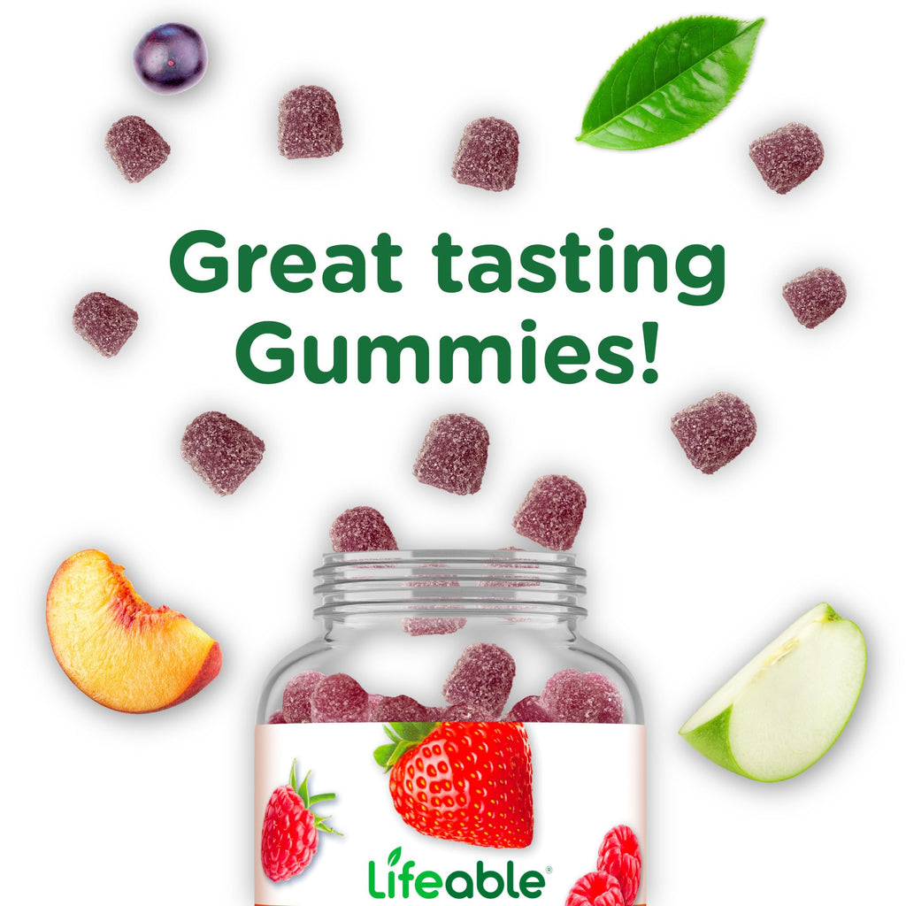 Lifeable Teens Biotin 10000mcg Gummies | Vegan B7 for Hair, Skin & Nails | 90 Gummies