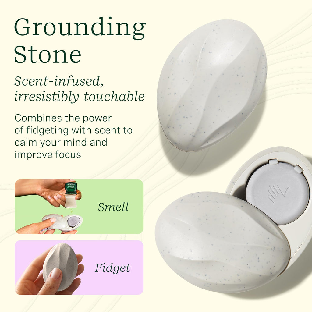 Lifelines Sensory Immersion Gift Set - Includes Everyday Aromatherapy Diffuser, Fidget Grounding Stone & 2 Essential Oil Blends - Unique Sensory Gifts for Women & Men