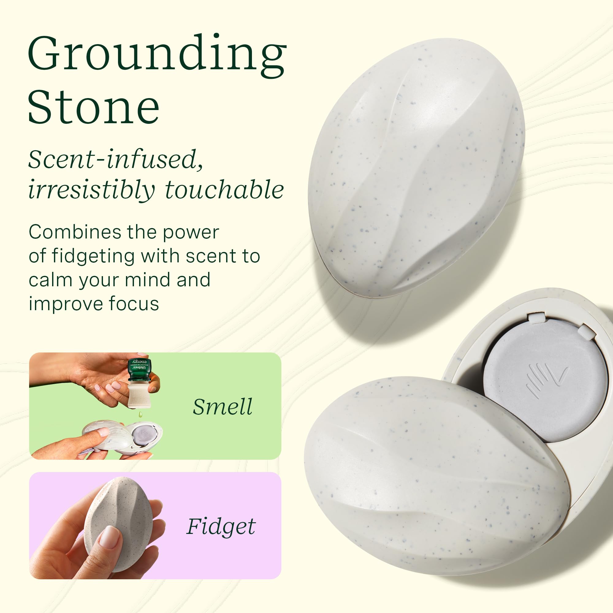 Lifelines Sensory Immersion Gift Set - Includes Everyday Aromatherapy Diffuser, Fidget Grounding Stone & 2 Essential Oil Blends - Unique Sensory Gifts for Women & Men