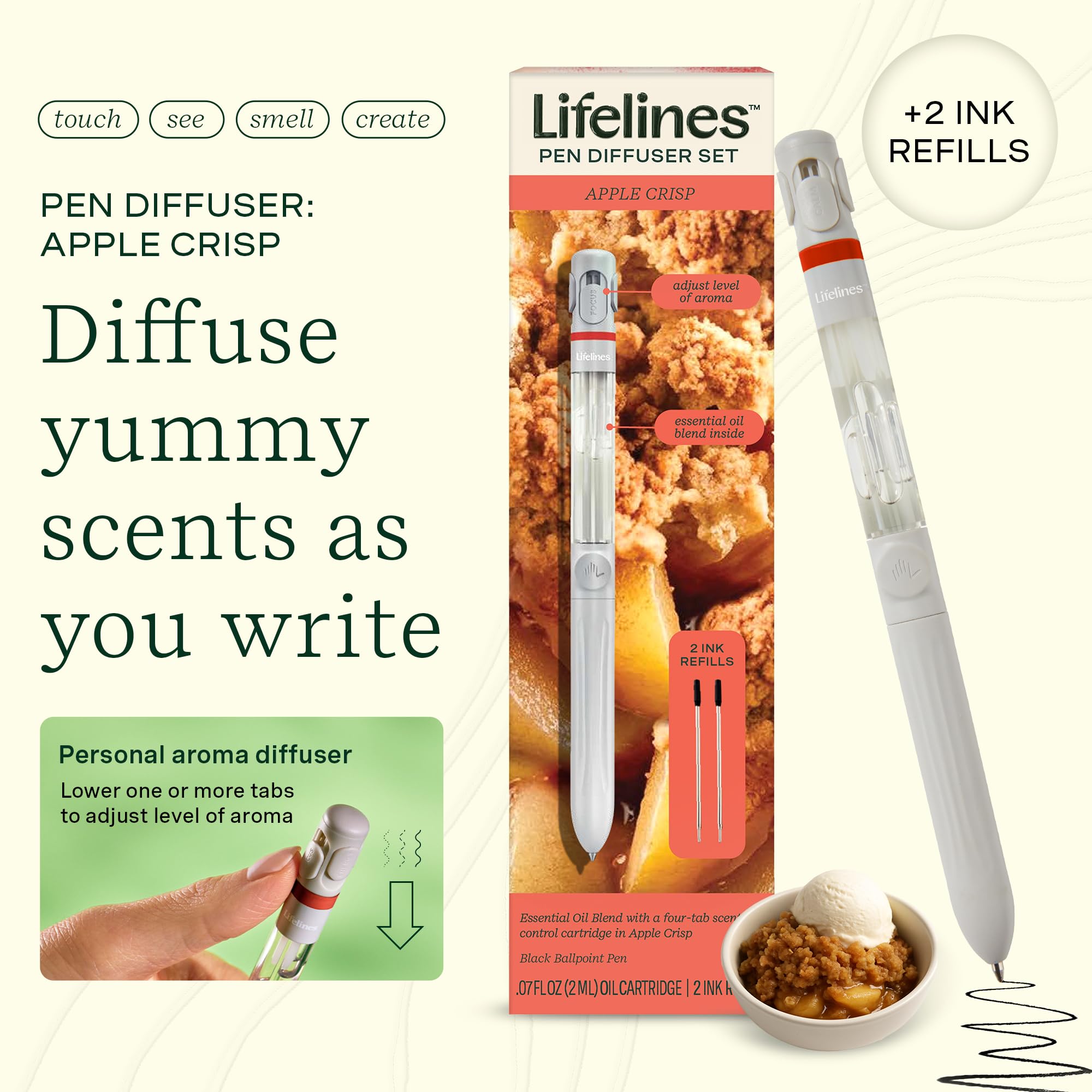 Lifelines Pen Diffuser Set Apple Crisp – Aromatherapy Writing Pen