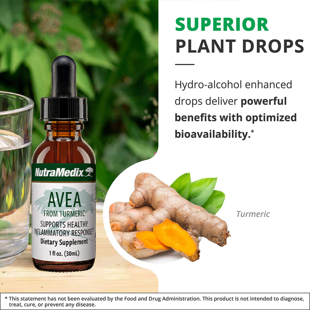 NutraMedix Avea Turmeric Extract | Liquid Turmeric Drops for Stress & Mood Support