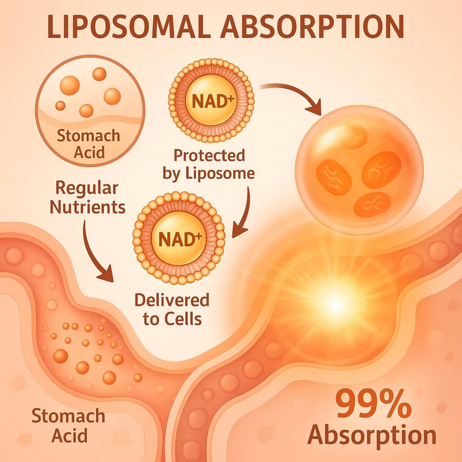 LIGUSTERI Liposomal NAD+ 1500 mg | NAD+ Supplement with TMG for Energy, Longevity & Brain Health | 180 Softgels