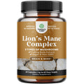 Advanced Lion's Mane Mushroom Supplement with Reishi, Chaga, Maitake & Shiitake – Brain Health, Memory & Focus - 60 Caps