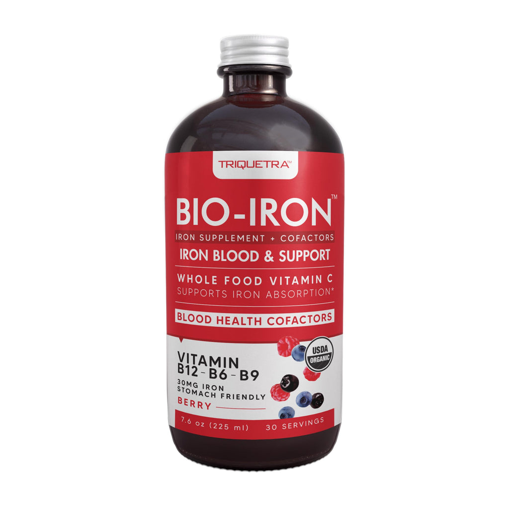 Liquid Iron Supplement - Organic Berry Flavor, 7.6 oz | Vitamin C & B Vitamins