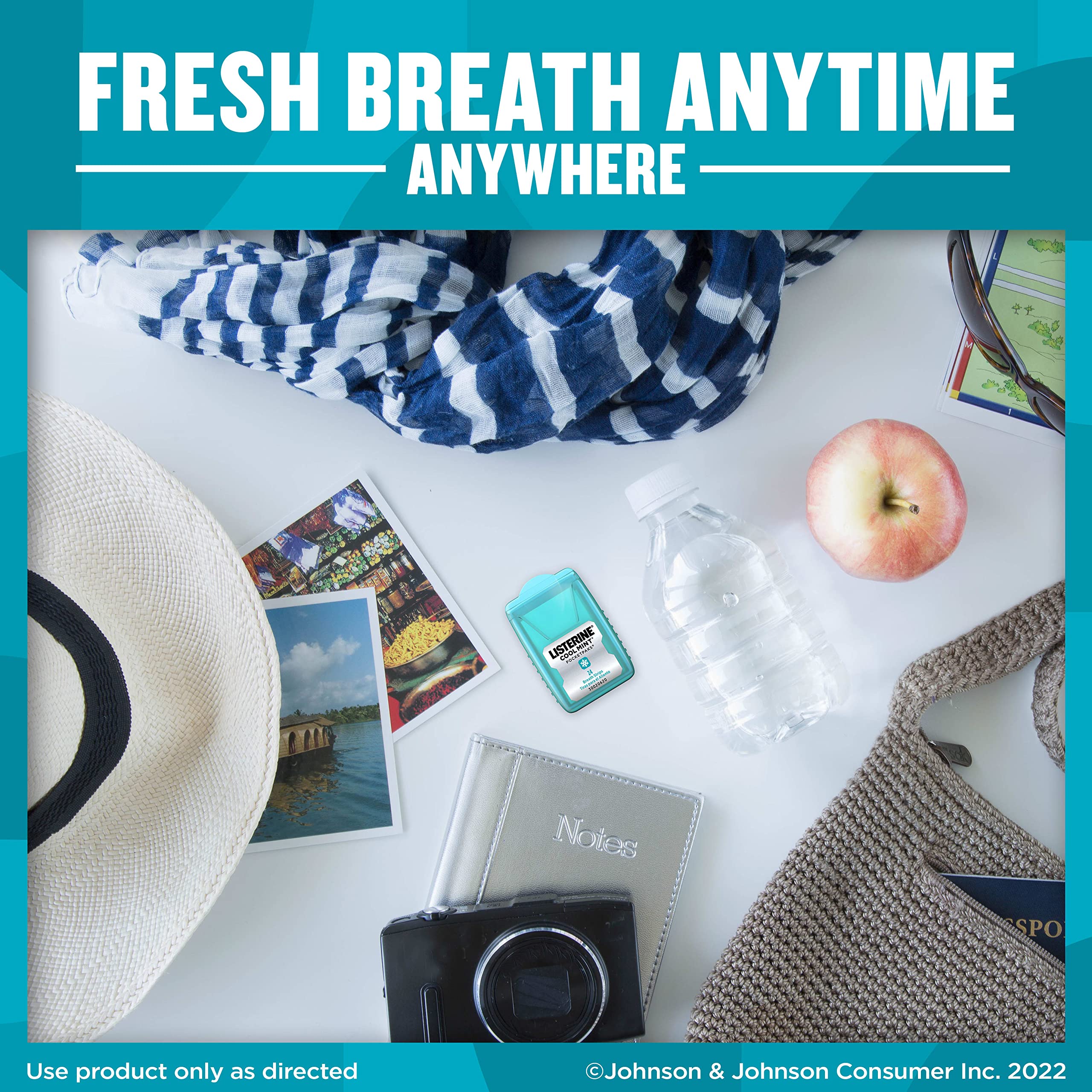 Listerine Cool Mint PocketPaks Breath Strips – On-The-Go Freshness (Pack of 6)