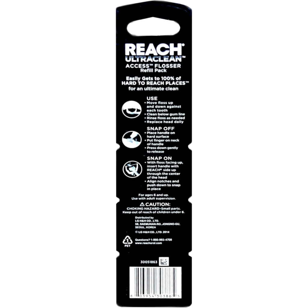 Listerine Ultraclean Access Flosser Refills – Mint, 28 Count (Pack of 3) – Snap-On Heads
