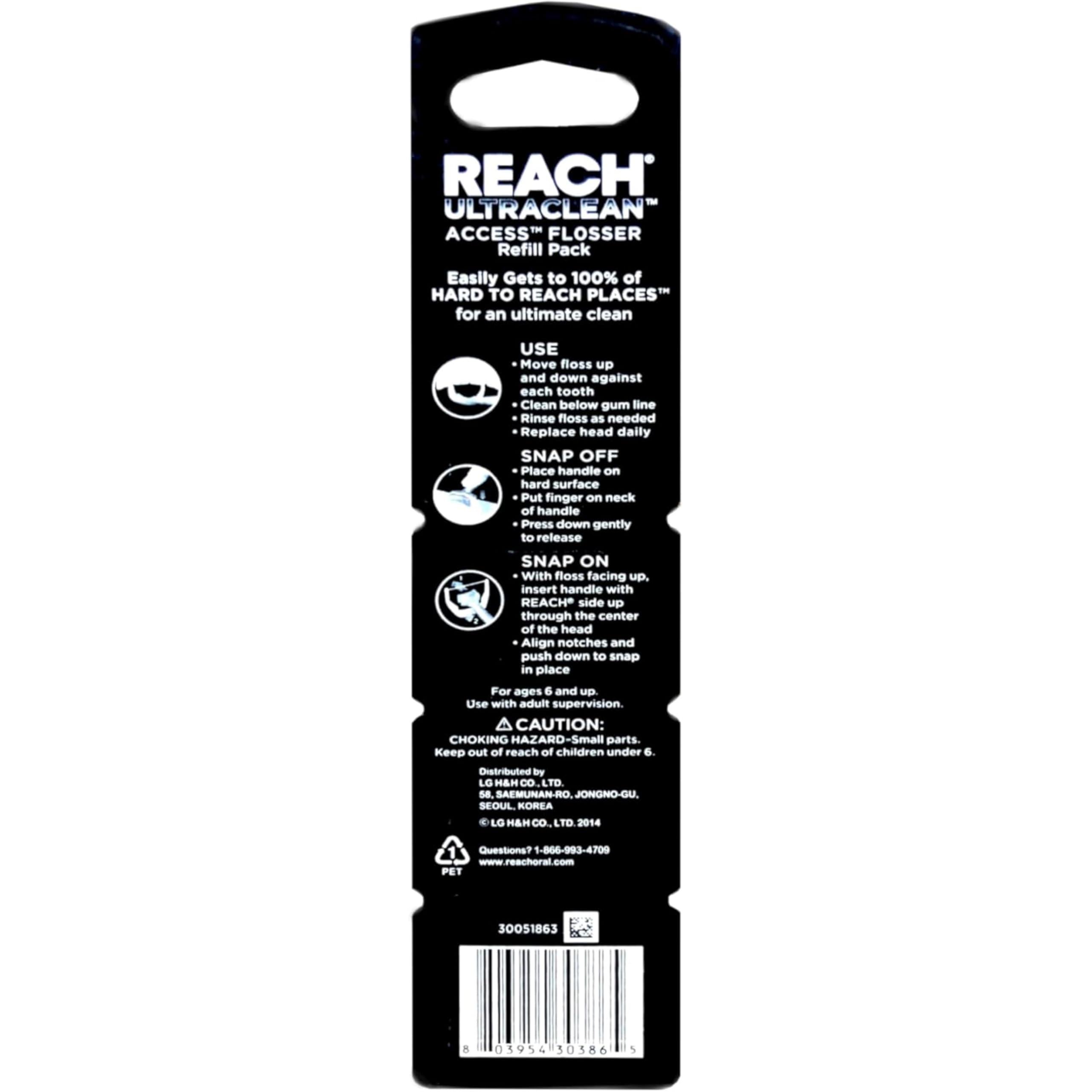 Listerine Ultraclean Access Flosser Refills – Mint, 28 Count (Pack of 3) – Snap-On Heads