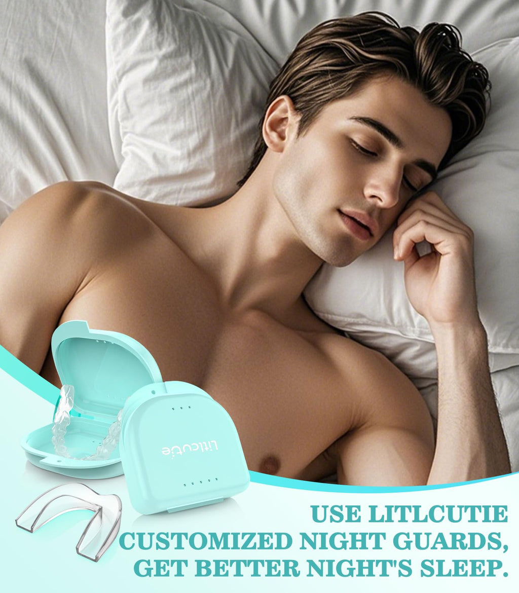 Litlcutie Mouth Guard for Teeth Grinding | Night Guard EVA Material | Small 4-Pack Transparent