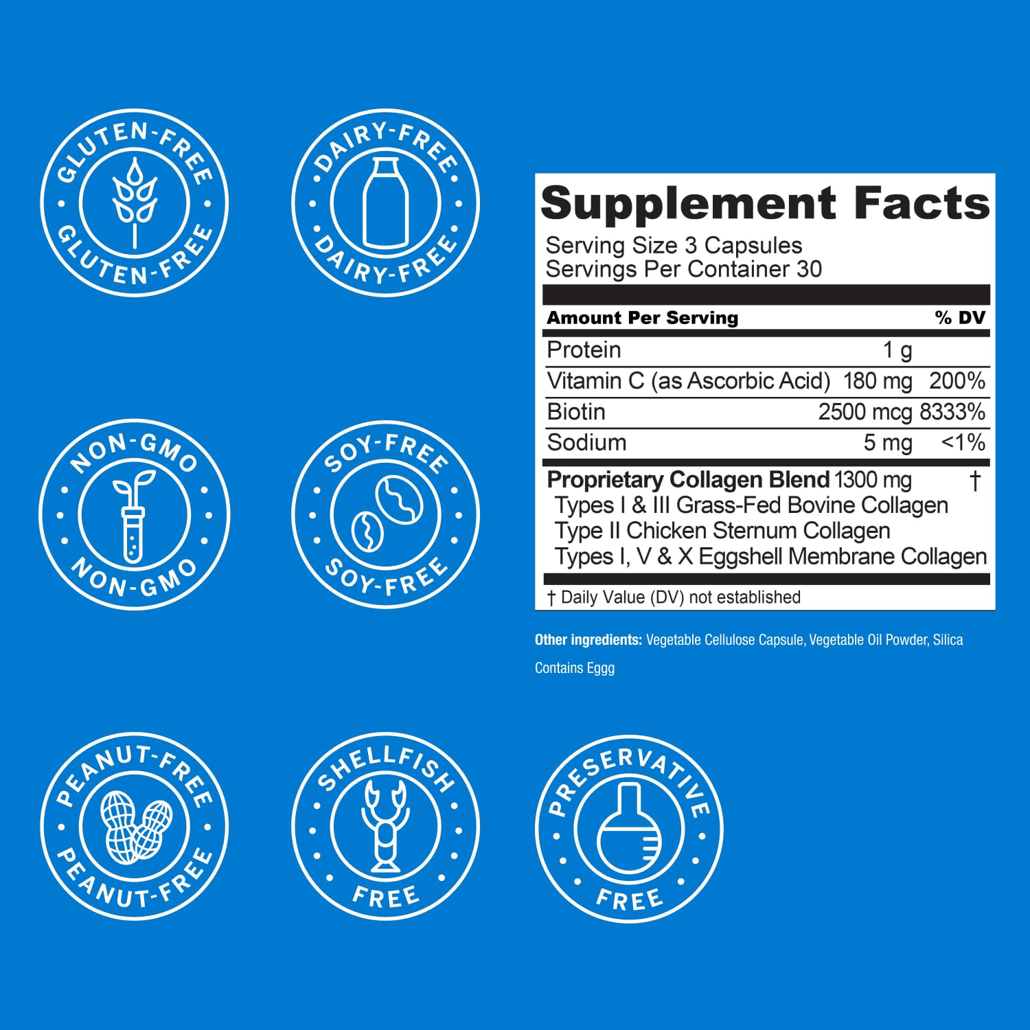 Live Conscious Beyond Collagen – Multi Collagen Capsules I–X with Biotin & Vitamin C (90 Capsules)