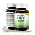 LOVITA Odorless Garlic Capsules – 5000mg Fresh Garlic, 1.25% Allicin
