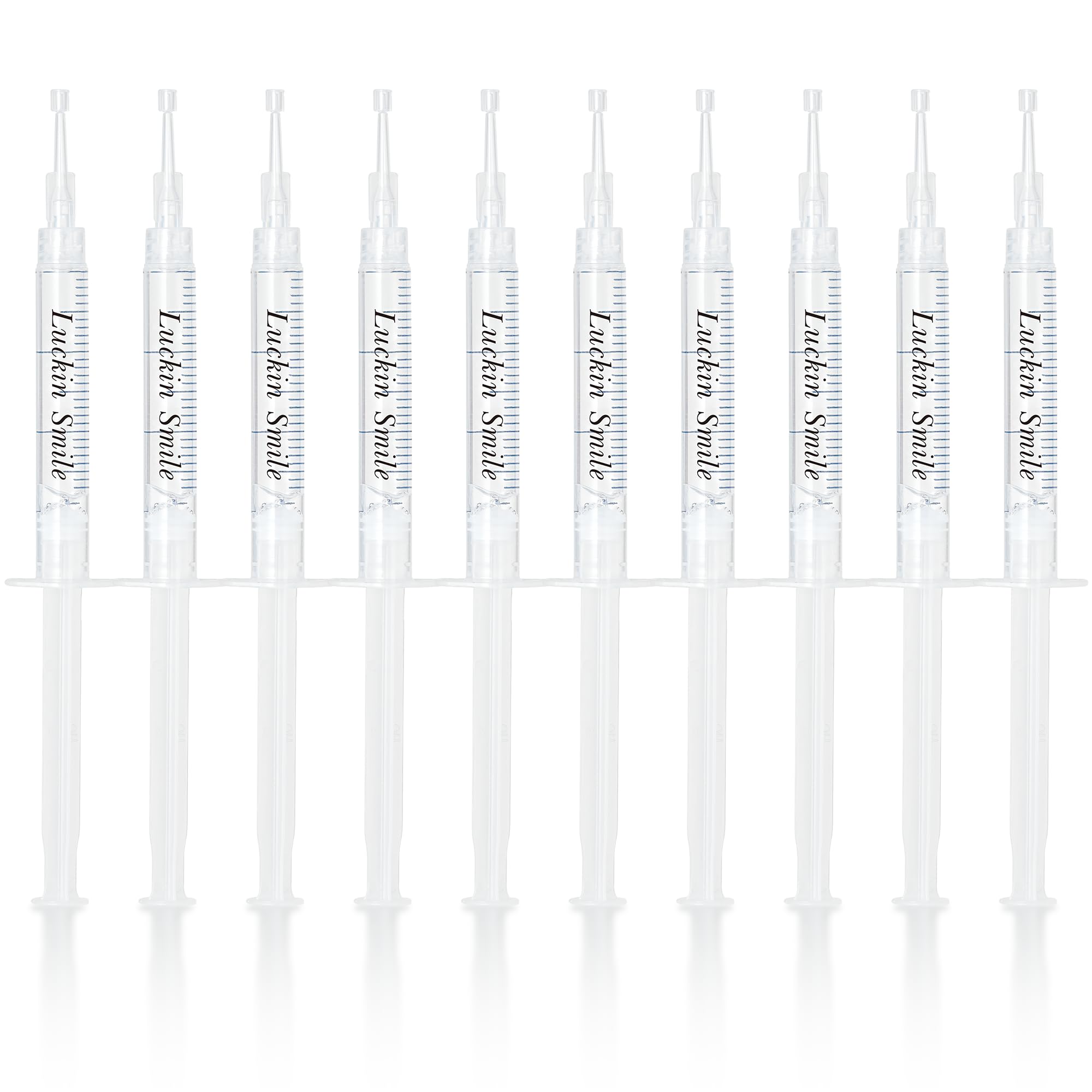 LUCKIN SMILE 10x3ml Whitening Gel Refill – 44% Carbamide Peroxide, 60 Treatments, Sensitive Teeth