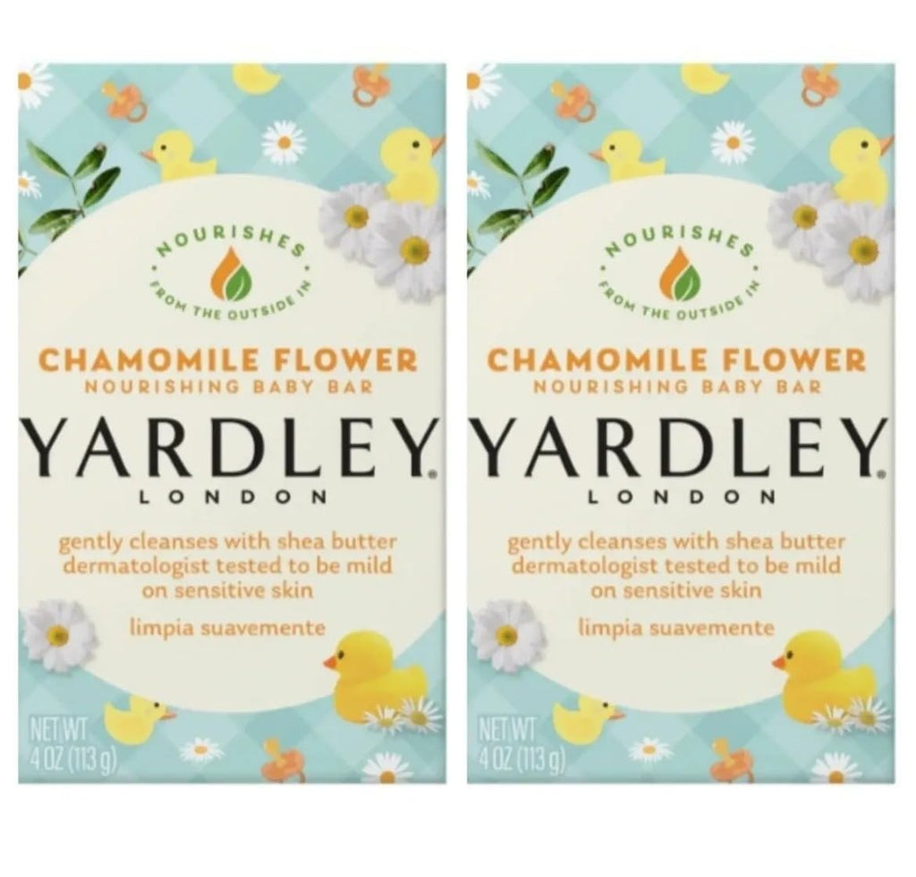 Lunch Money Nourishing 4oz Baby Bath Soap Bar Bundle (2 Pack) Yardley Chamomile