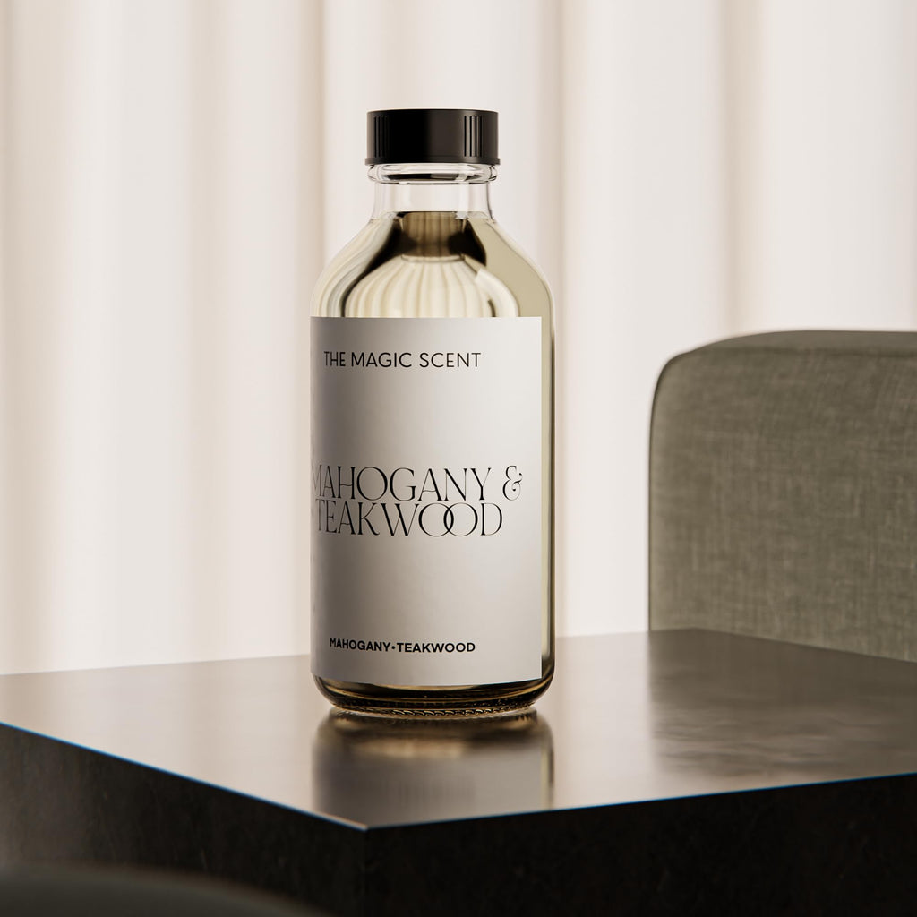 The Magic Scent Mahogany & Teakwood Diffuser Oil – Luxury Hotel & Home Fragrance (8.5 fl oz / 250 mL)