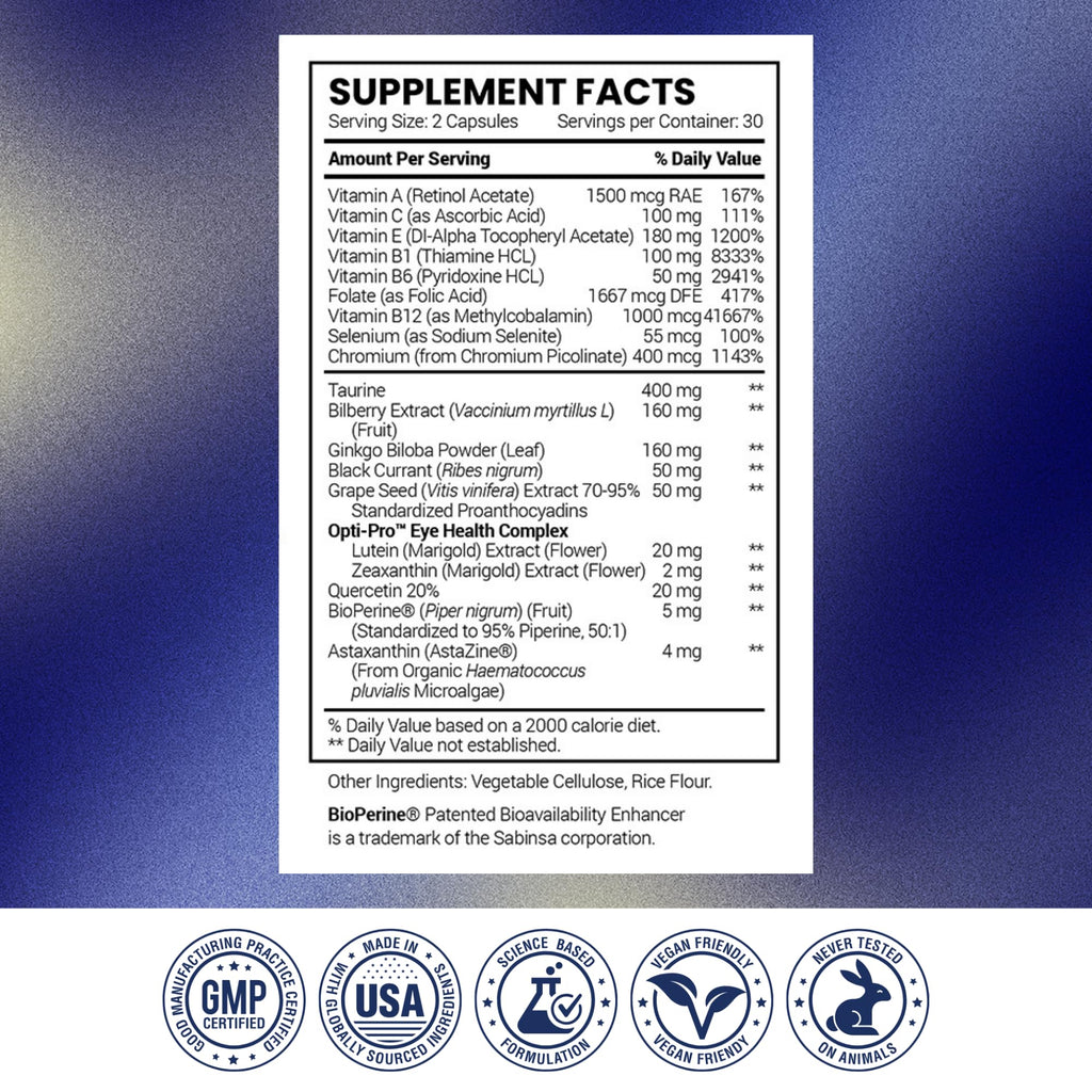Research Verified Eye Health - Nourish Eyes & Vision, Support Retina, 360 Capsules | Made in USA