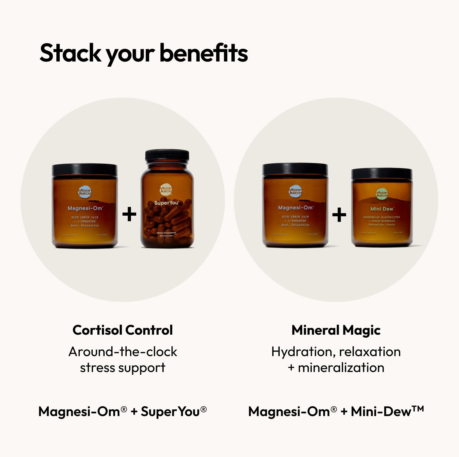 Moon Juice Magnesi-om Blue Lemon Jar – Big Mag 7.7 oz (55 Servings)