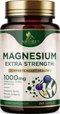 Magnesium 1000 mg Citrate - High Potency Mineral Support (Bone, Heart, Nerves & Muscles) - 240 Capsules