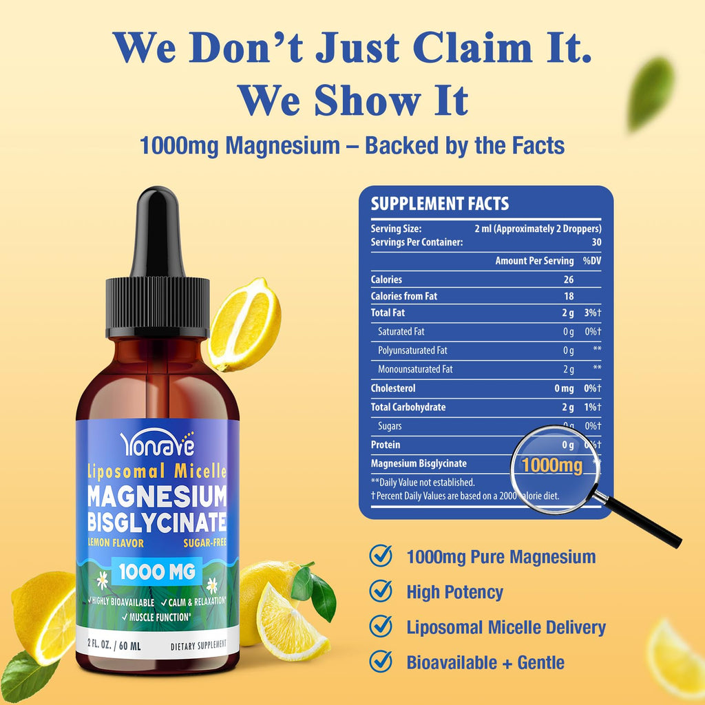 Magnesium Bisglycinate – High-Absorption Liposomal Liquid Magnesium (60ml)