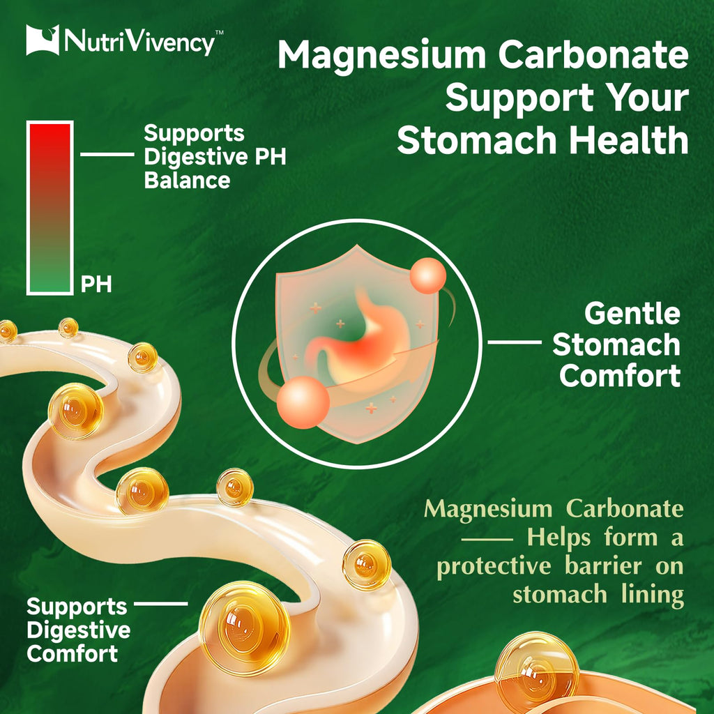 Magnesium Carbonate Gummies 500mg – Vegan, Sugar Free, Green Apple Flavor | Calcium, B6, D3 & Zinc | 30 Servings