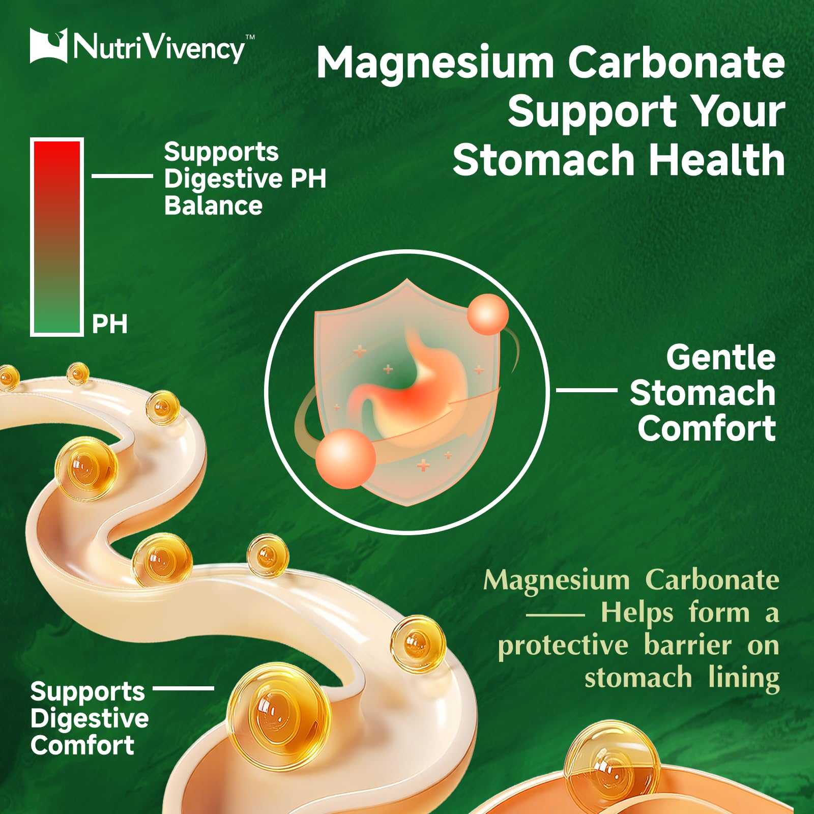Magnesium Carbonate Gummies 500mg – Vegan, Sugar Free, Green Apple Flavor | Calcium, B6, D3 & Zinc | 30 Servings