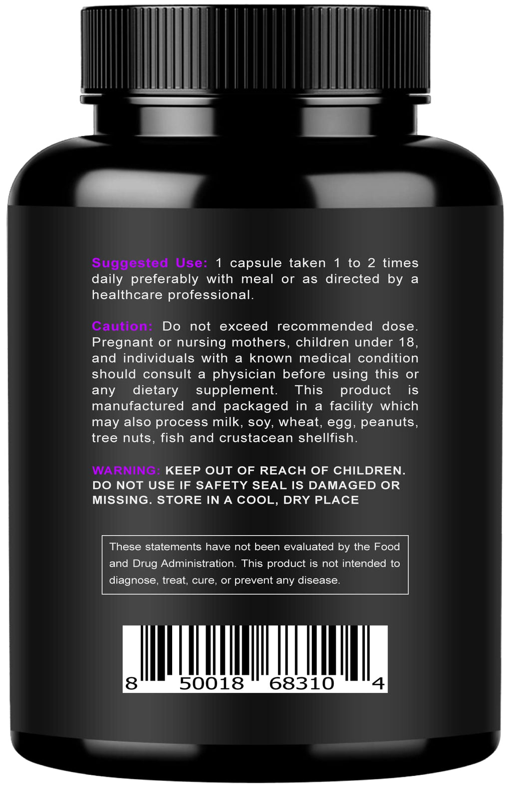 NURTURLY Magnesium Citrate & Oxide 500mg Complex – High Absorption, 360 Vegan Capsules