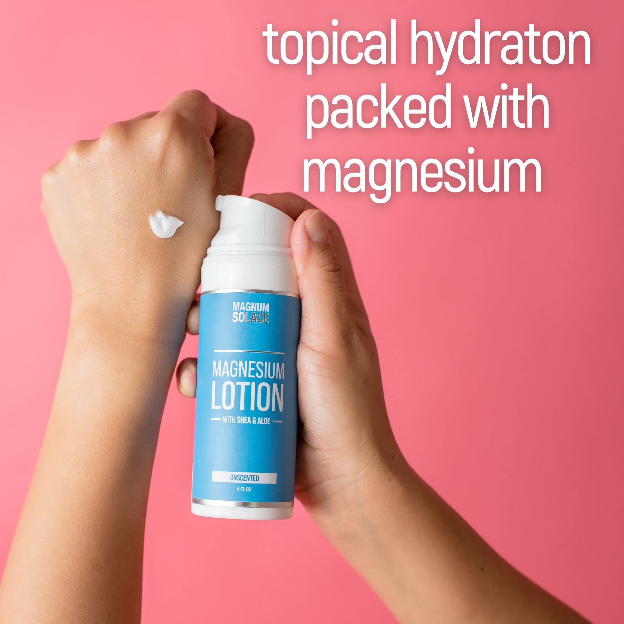 Magnesium Lotion – Super Concentrated with Aloe & Shea (Made in USA, Hibiscus)