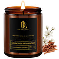 Magnolia & Sandalwood Soy Candle – 7oz, 50h Burn Time | Gift for Home