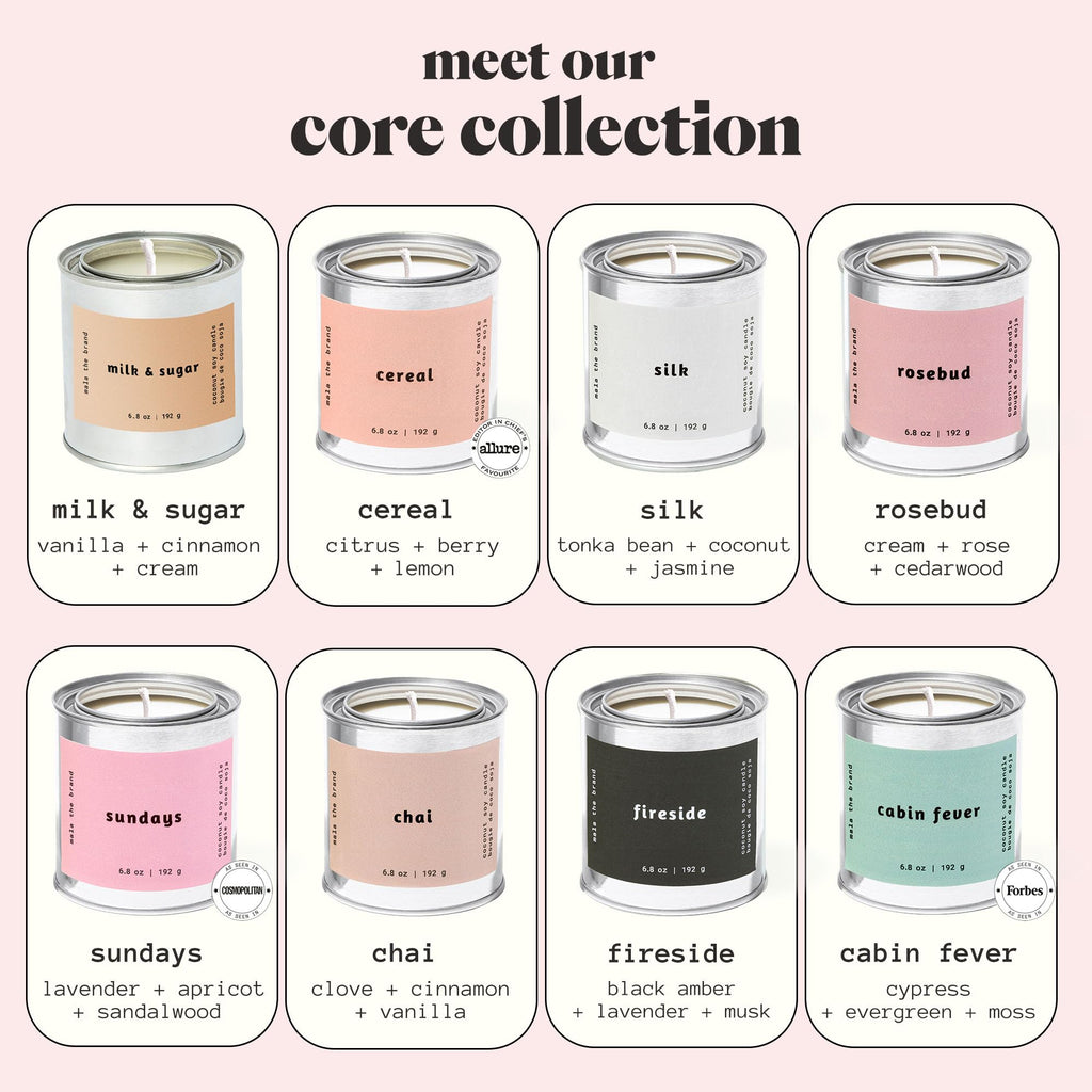 MALA Scented Silk Tonka Bean Jasmine & Coconut - Vegan Soy Candle 6.8 oz