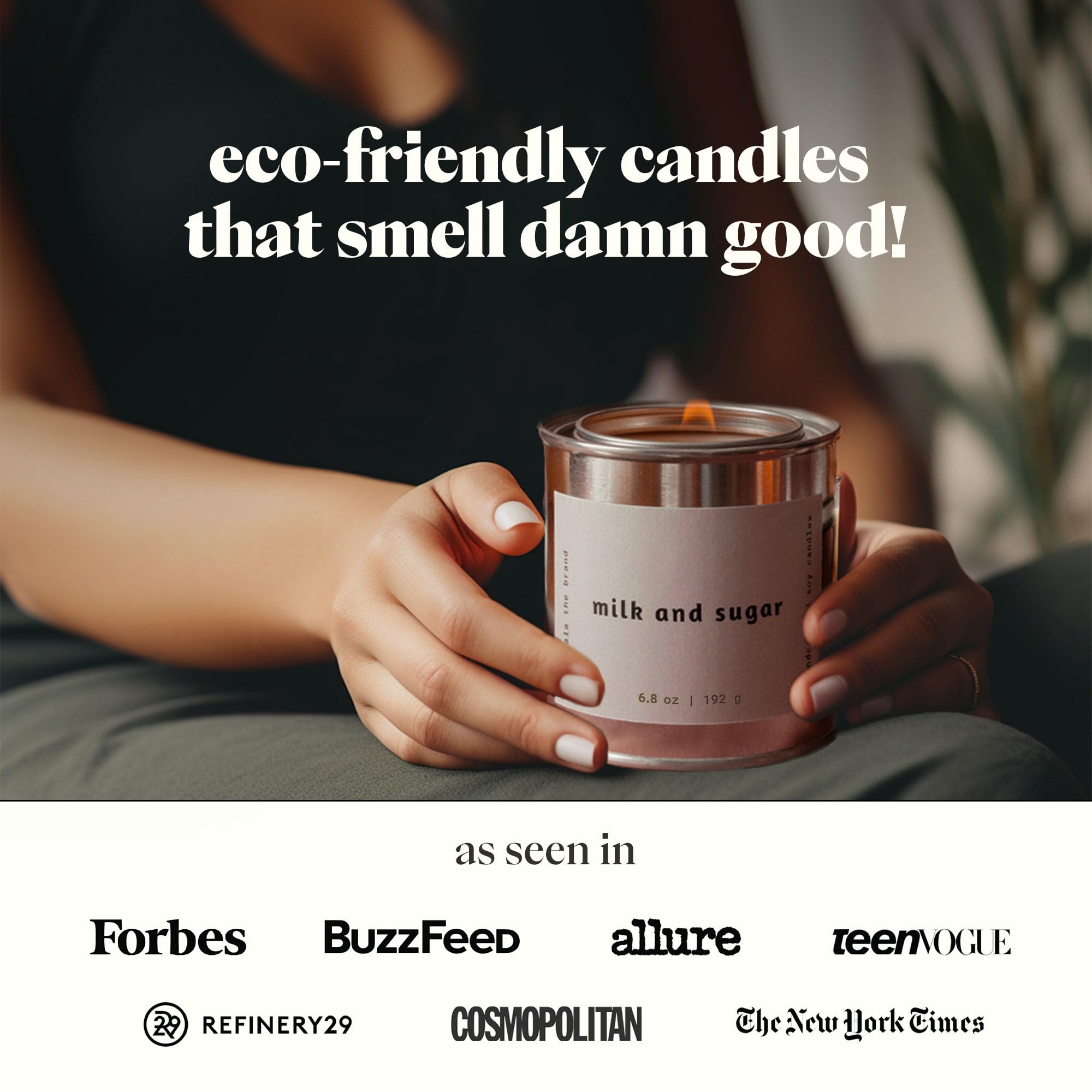 MALA Scented Silk Tonka Bean Jasmine & Coconut - Vegan Soy Candle 6.8 oz
