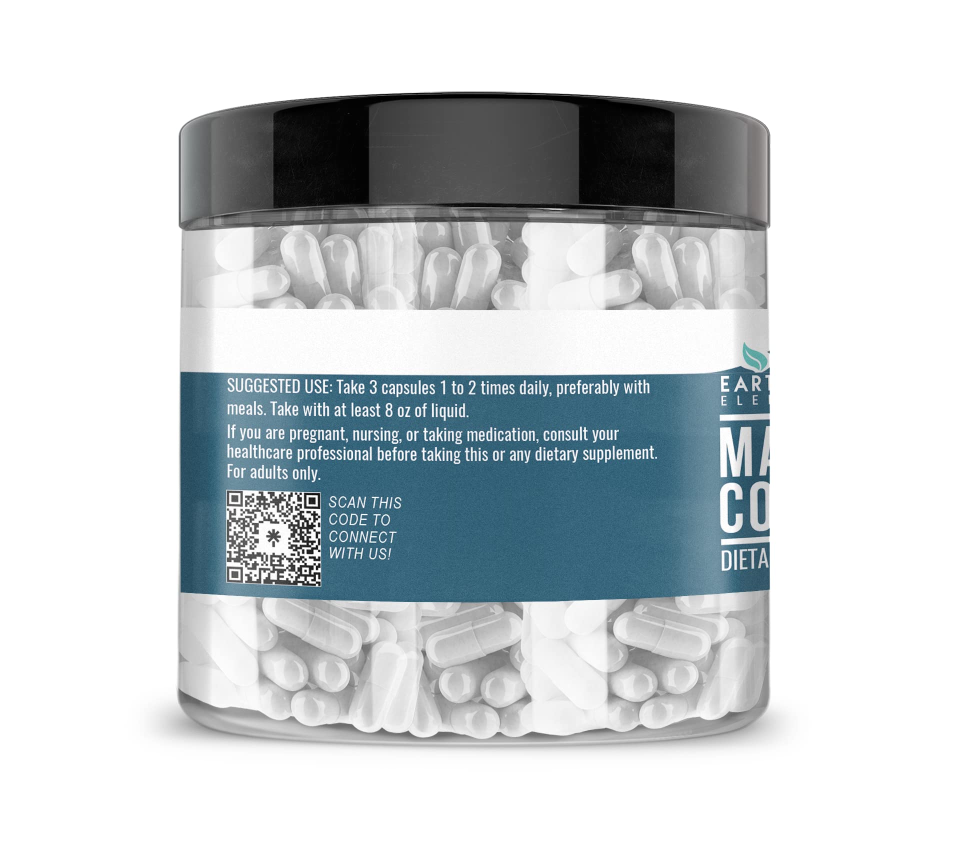 Earthborn Elements Collagen Peptides – Marine Hydrolyzed Fish Collagen, 200 Capsules (960 mg)