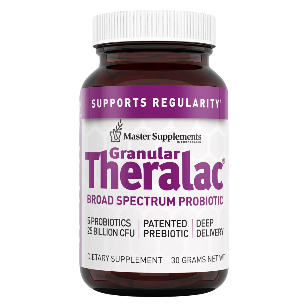 Master Supplements Granular Theralac 1.05 oz – Multi-Strain Probiotic Powder (40 Servings) – Vegan, Gluten Free