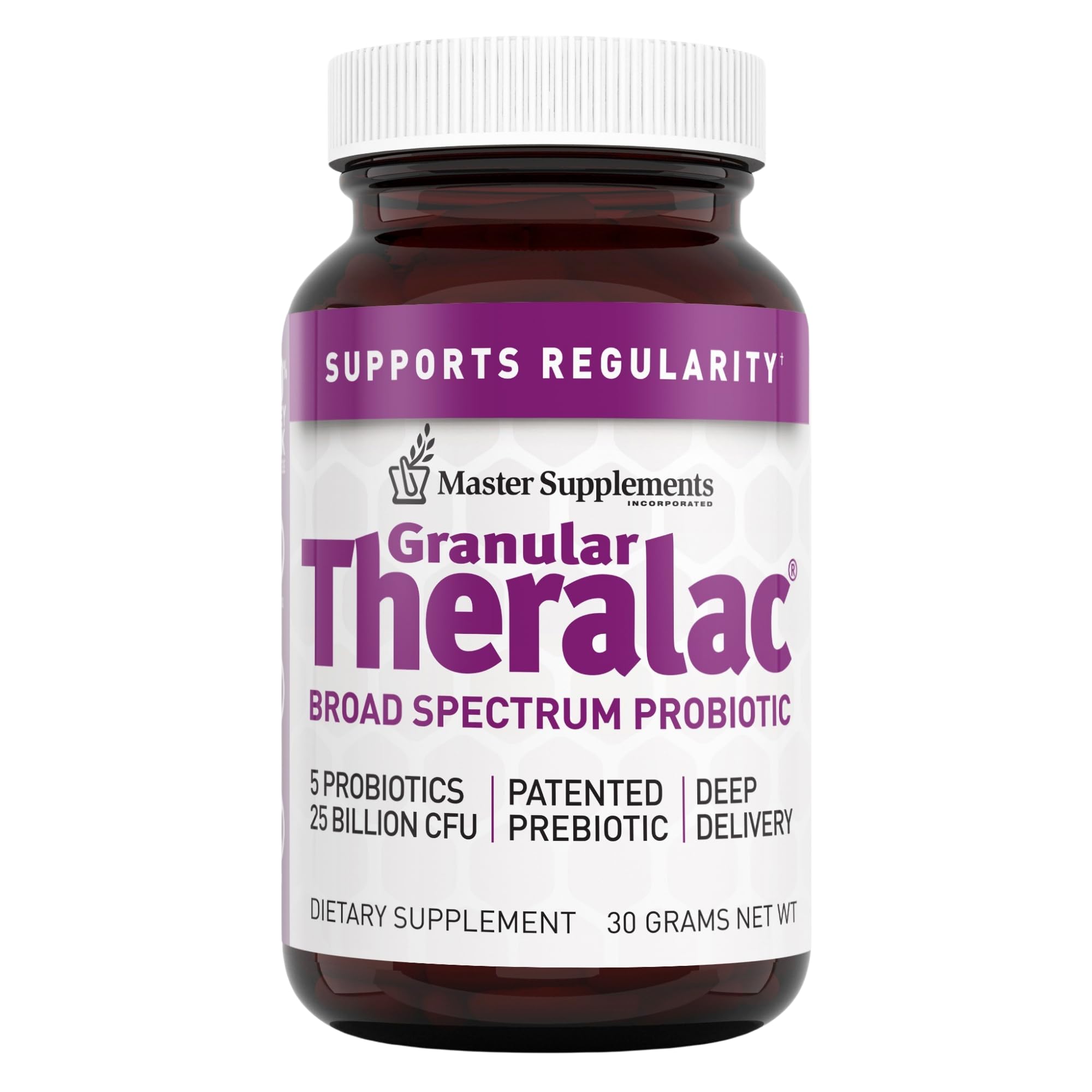 Master Supplements Granular Theralac 1.05 oz – Multi-Strain Probiotic Powder (40 Servings) – Vegan, Gluten Free