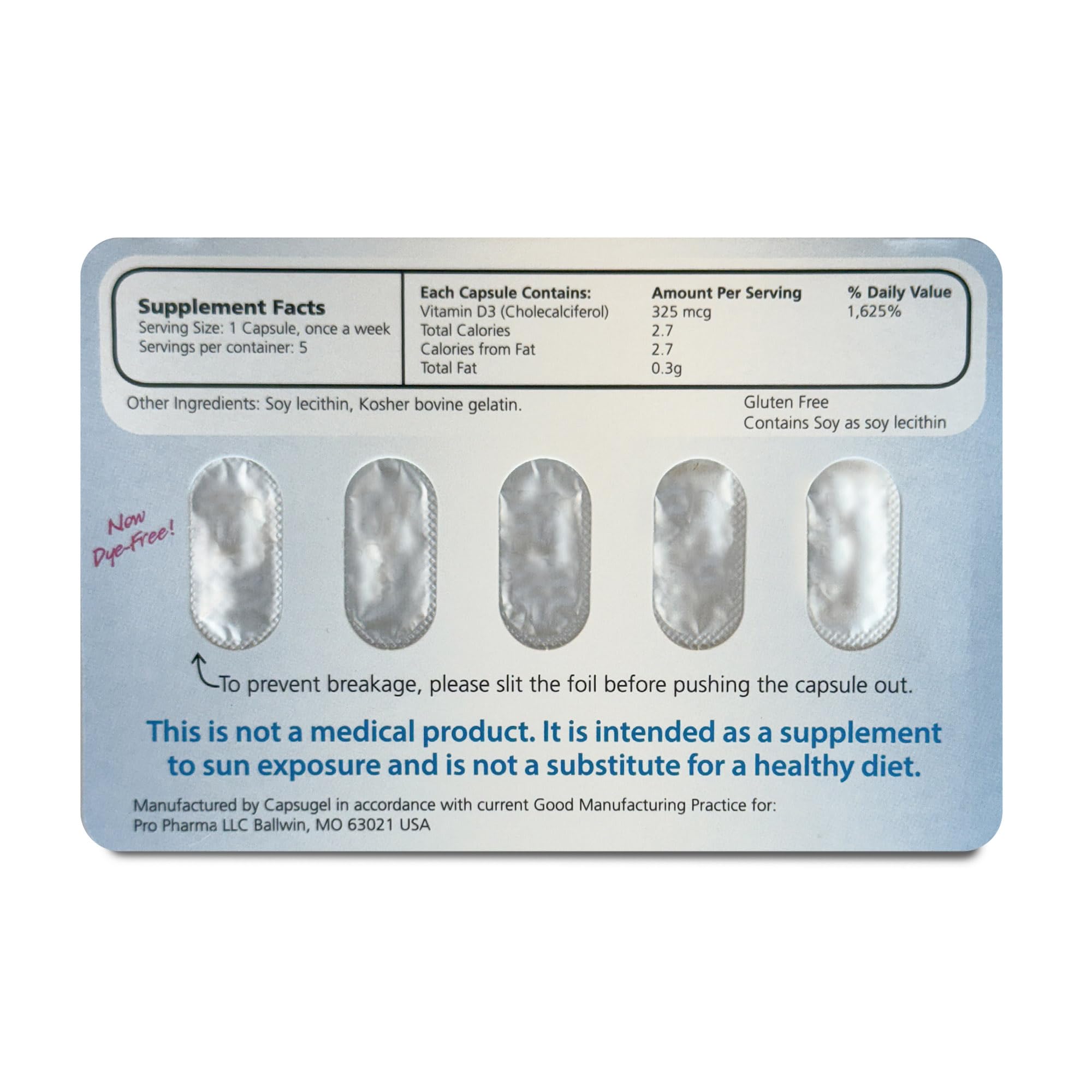 Maximum D3 13,000 IU – 5 Capsules Total (5-Week Supply) – Packaging May Vary