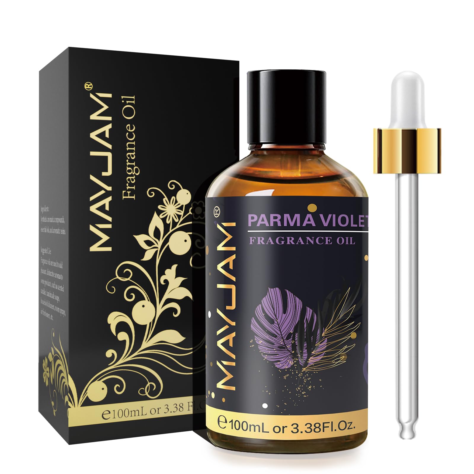 MAYJAM Parma Violet Fragrance Oil 100ml – Glass Dropper for Diffusers