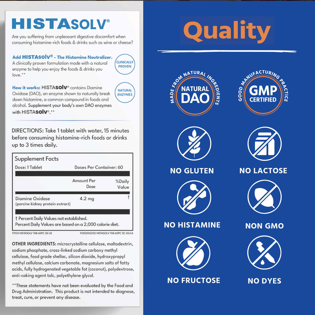 Medagel HISTAsolv Extra Strength DAO Enzyme – Histamine Intolerance (Austria) – 10 Pack