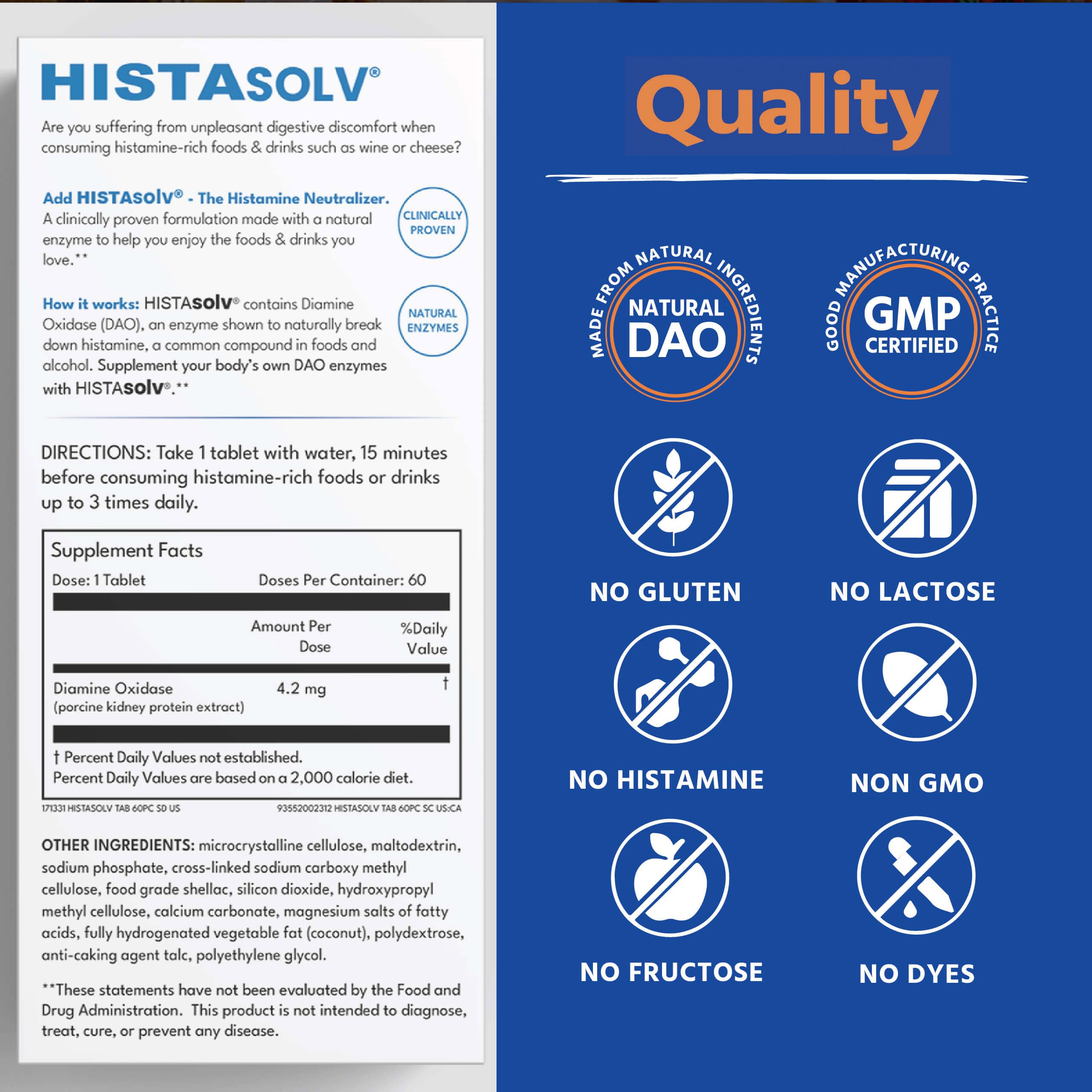 Medagel HISTAsolv Extra Strength DAO Enzyme – Histamine Intolerance (Austria) – 10 Pack