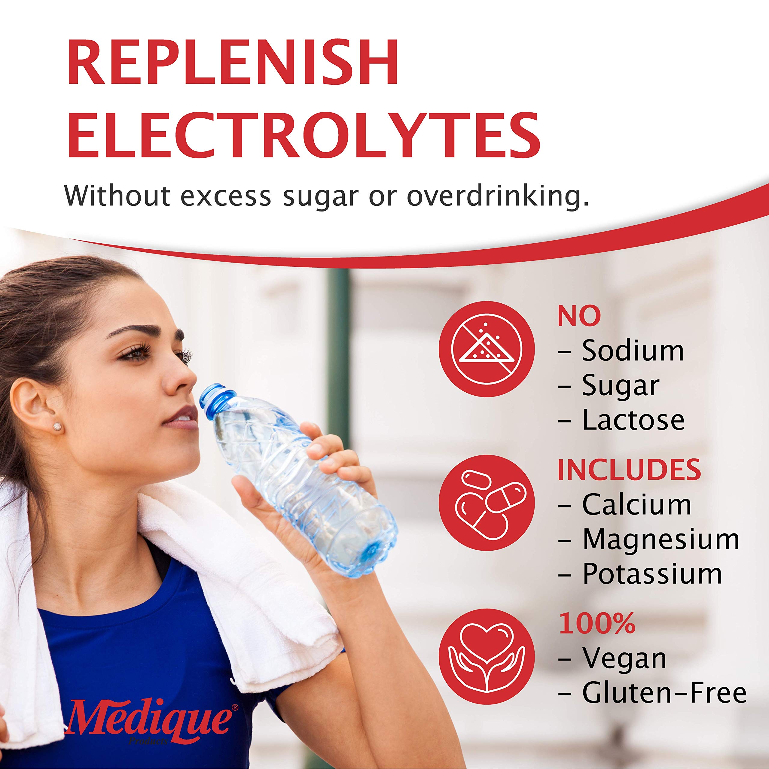 Medique Medi-Lyte Electrolyte Replenisher - 500 Tablets (250x2) | Fast Heat Stress Relief