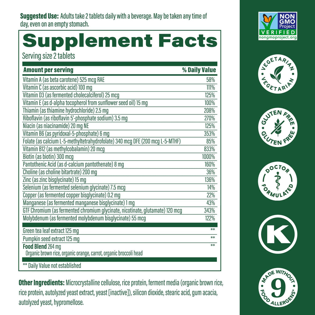 MegaFood Multi for Men 55+ – 120 Tablets | Daily Multivitamin for Men 55+
