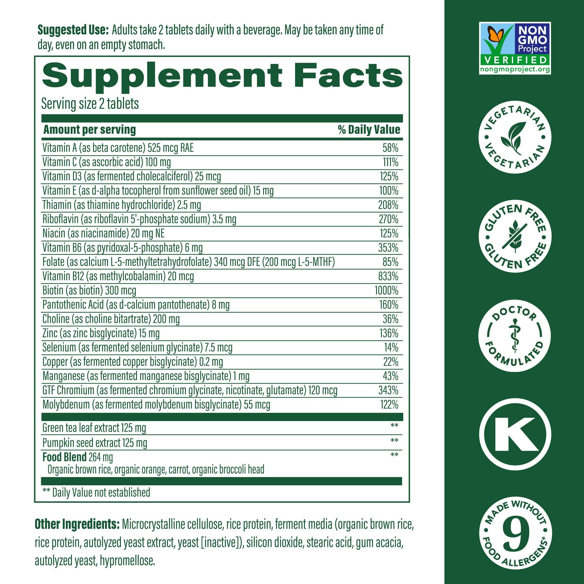 MegaFood Multi for Men 55+ – 120 Tablets | Daily Multivitamin for Men 55+