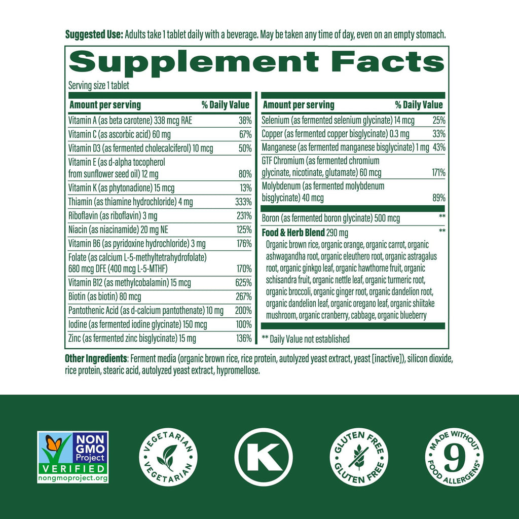 MegaFood Multivitamin for Men 40+ — One Daily, 90 Vegetarian Tablets